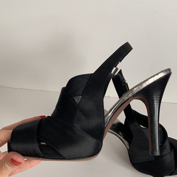 BCBG MaxAzria Peep Toe Platform Slingback Sandals - Picture 16 of 16